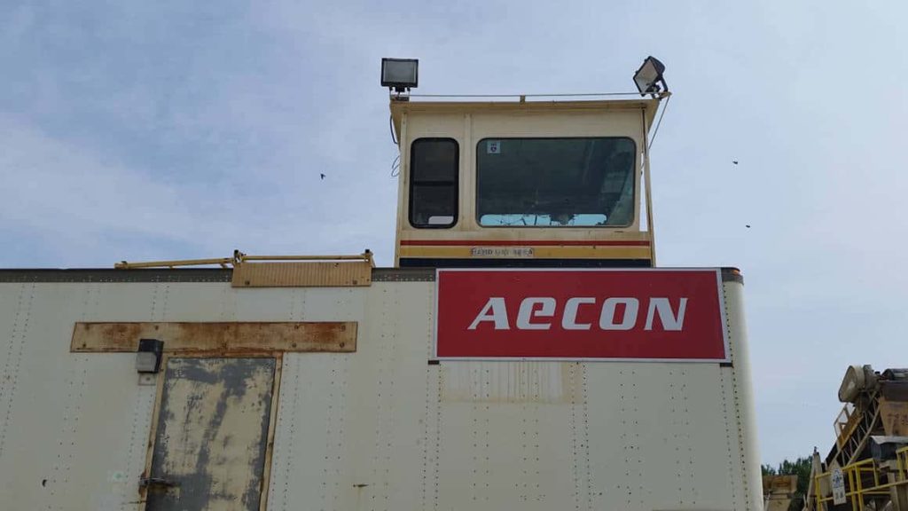 Construction site sign for AECON, Calgary