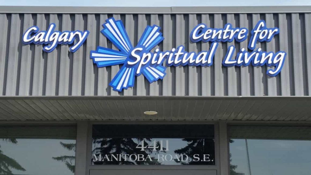 Dimensional letters for Calgary Centre for Spiritual Living