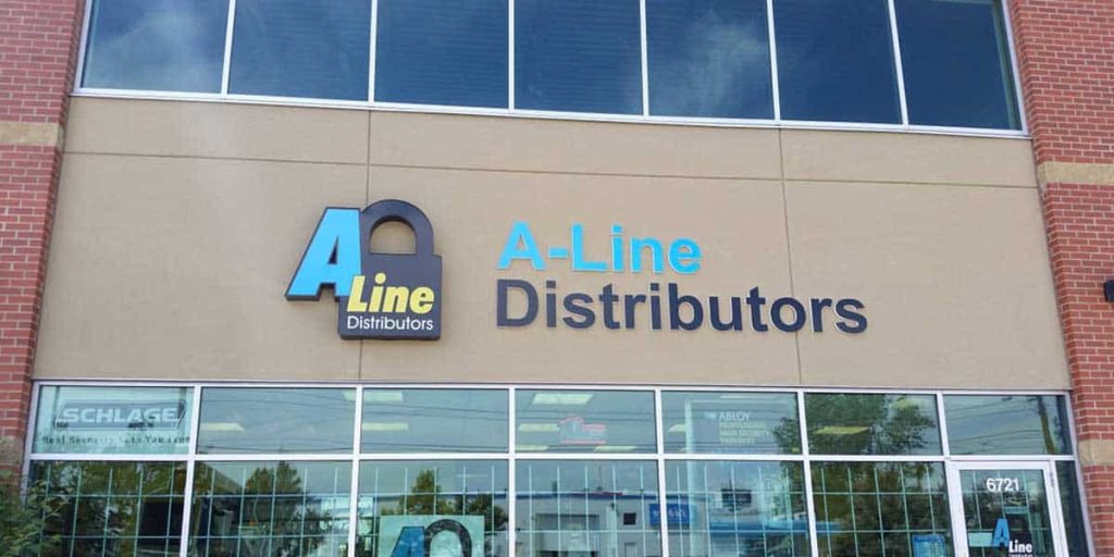 LED illuminated letters for 4-Line Distributors, Calgary