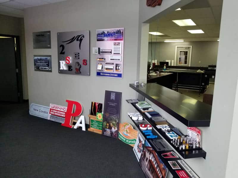 Summit Signs and Design showroom, SE Calgary